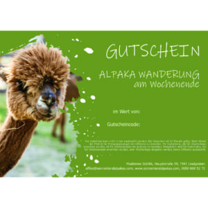 Alpaka Wanderung am Wochenende – Download