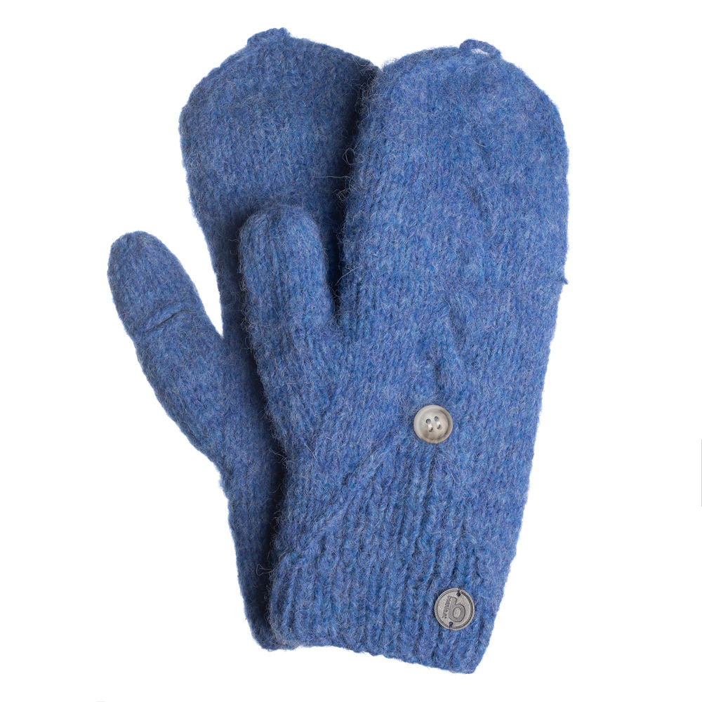 Beanie Fäustlinge mit Kappe azurblau ansehen